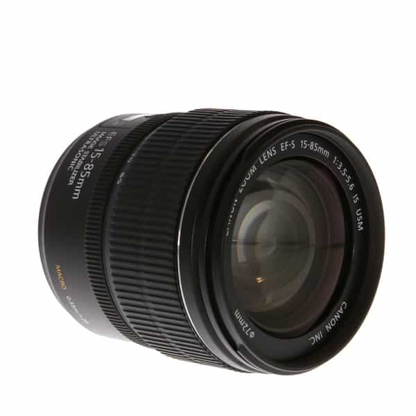 Canon EF-S 15-85mm f/3.5-5.6 IS USM Autofocus APS-C Lens, Black {72} at KEH  Camera