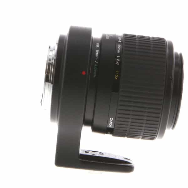 Canon 65mm f/2.8 MP-E 1-5X Macro Manual Focus EF-Mount Lens, Black {58}  With Tripod Mount Ring at KEH Camera