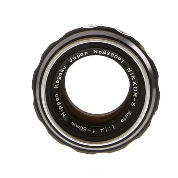 Nikon 50mm f/1.4 NIKKOR-S Auto Non AI Nippon Kogaku Japan Manual Focus  Lens, Chrome {52} - Front Filter Ring Damaged - EX