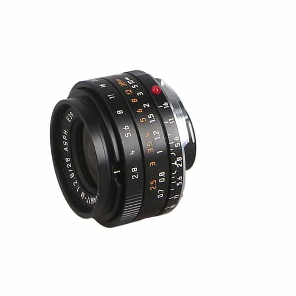 Leica 28mm f/2.8 Elmarit-M ASPH. M-Mount Lens, Germany, Black, 6-Bit {39}  11606 - With Case, Caps and Hood; Made in Germany - EX+