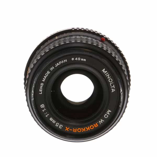 Minolta 35mm f/1.8 MD W. Rokkor-X Manual Focus Lens for MD-Mount {49} at  KEH Camera