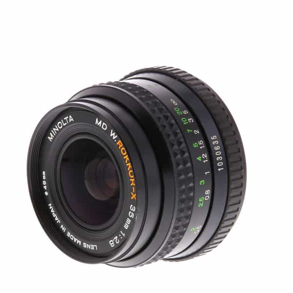 Minolta 35mm f/2.8 W. Rokkor-X MD Manual Focus Lens for MD-Mount {49} at  KEH Camera