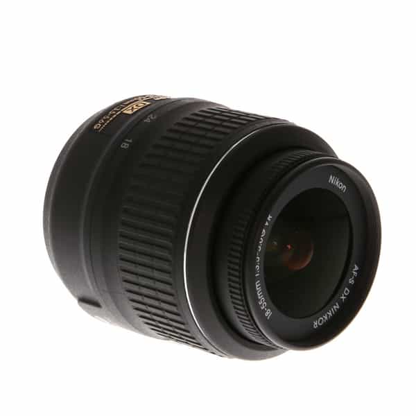 Nikon AF-S DX Nikkor 18-55mm f/3.5-5.6 G VR Autofocus APS-C Lens, Black  {52} at KEH Camera