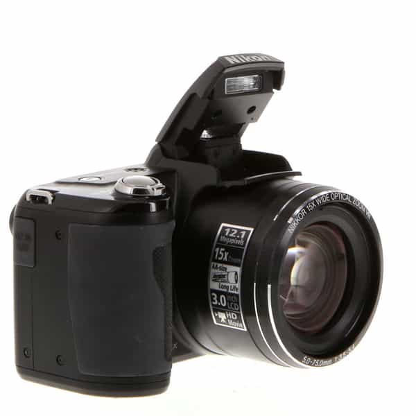 Nikon Coolpix L110 Digital Camera, Black {12.10MP} Requires 4/AA at KEH  Camera