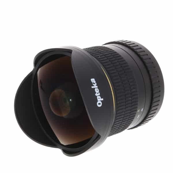 Opteka 6.5mm f/3.5 Fisheye Aspherical CS Manual APS-C (DX) Lens for Nikon  F-Mount, Black at KEH Camera