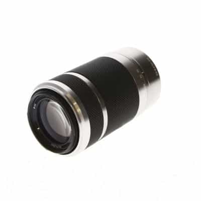 Sony E 55-210mm f/4.5-6.3 OSS Autofocus APS-C Lens for E-Mount, Silver {49}  SEL55210 at KEH Camera