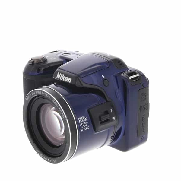 Nikon Coolpix L810 Digital Camera, Blue {16.1MP} Requires 4/AA at KEH Camera