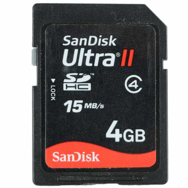 Sandisk 4GB Ultra II SDHC 15 MB/s Class 4 Memory Card at KEH Camera