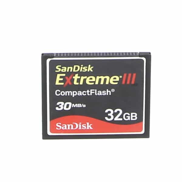 SanDisk Extreme III 32GB Compact Flash [CF] 30 MB/s Memory Card at KEH  Camera