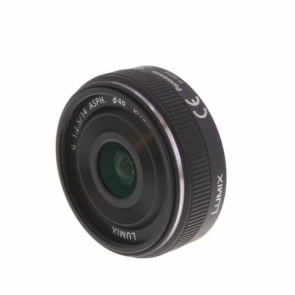 Panasonic Lumix G 14mm f/2.5 ASPH. Lens for MFT (Micro Four Thirds)  Black/Dark Silver {46} at KEH Camera