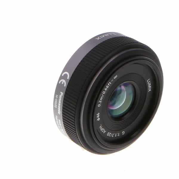 Panasonic Lumix G 20mm f/1.7 ASPH. Pancake Lens for MFT (Micro Four  Thirds), Black/Dark Silver {46} at KEH Camera