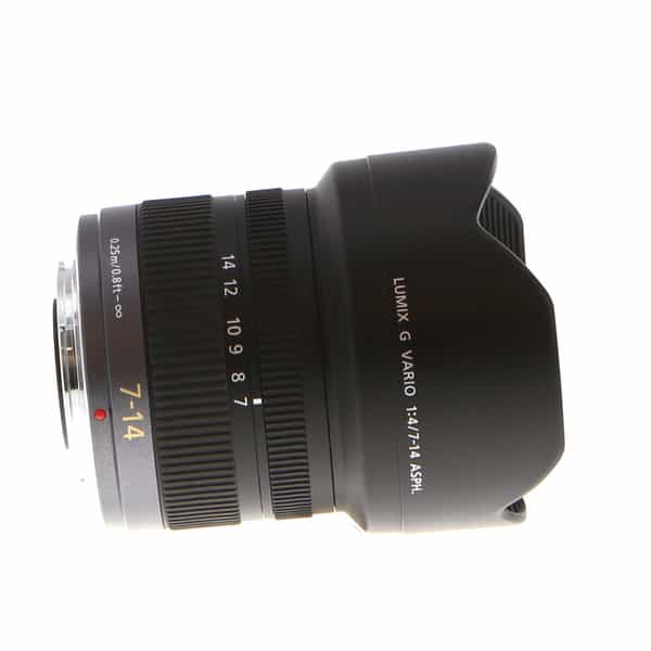Panasonic Lumix G Vario 7-14mm f/4 ASPH. Lens for MFT (Micro Four Thirds),  Black/Dark Silver at KEH Camera