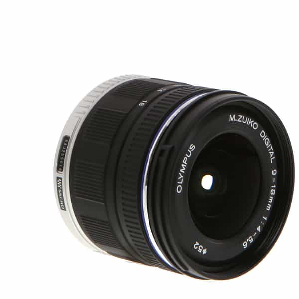 Olympus 9-18mm f/4-5.6 M.Zuiko Digital ED MSC Autofocus Lens for MFT (Micro  Four Thirds), Black {52} at KEH Camera