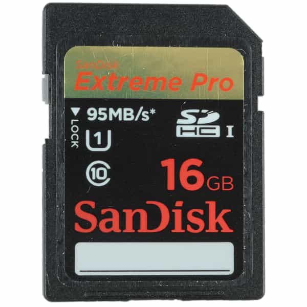 Sandisk 16GB Extreme PRO 95 MB/s Class 10 UHS 1 SDHC I Memory Card at KEH  Camera