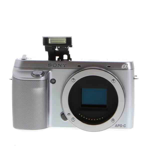 Sony NEX-F3 Mirrorless Digital Camera Body, Silver {16.1MP} at KEH Camera