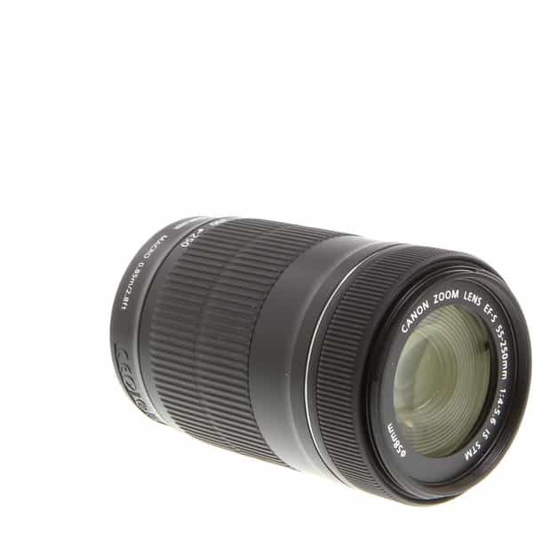 Canon EF-S 55-250mm f/4-5.6 IS STM Autofocus APS-C Lens, Black {58} - With  Caps - EX+