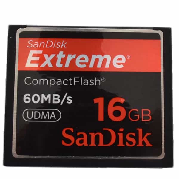 Sandisk 16GB 60 MB/s Extreme UDMA Compact Flash [CF] Memory Card at KEH  Camera