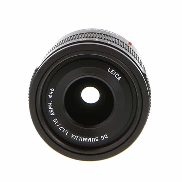 Panasonic Lumix Leica 15mm f/1.7 DG Summilux ASPH. Autofocus Lens for MFT  (Micro Four Thirds), Black {46} with Decoration Ring at KEH Camera