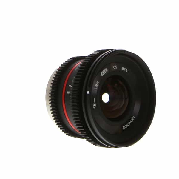 Rokinon Cine 12mm T2.2 NCS CS Manual Lens for MFT Micro Four Thirds, Black  {67} at KEH Camera