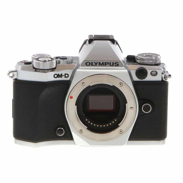 Olympus OM-D E-M5 Mark II Mirrorless MFT (Micro Four Thirds) Digital Camera  Body, Silver {16.1MP} with FL-LM3 Flash at KEH Camera
