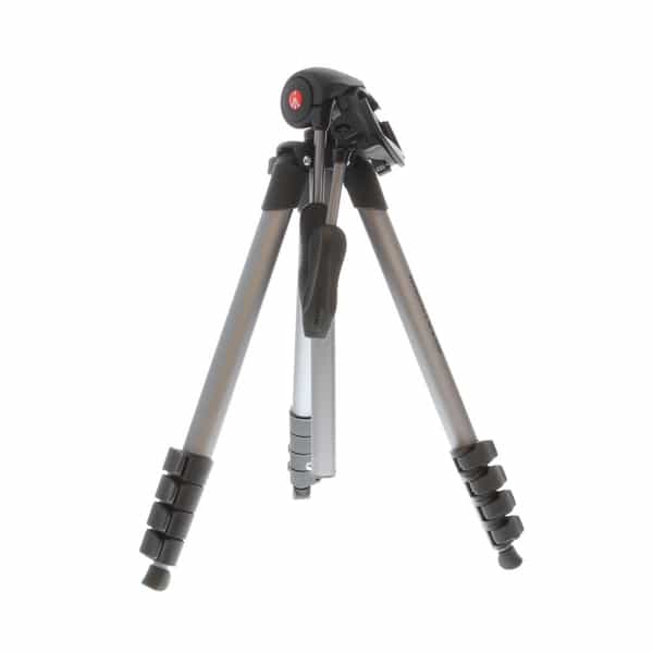 Manfrotto Compact Advanced Aluminum Alloy 5-Section Tripod with Integrated  3 Way Head, Black, 17.5-65" (MKCOMPACTADV-BK) at KEH Camera