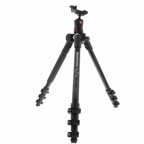 Manfrotto Befree Compact Travel Aluminum Alloy Tripod with Ball Head,  4-Section, Black, 16-56.7 in. (MKBFRA4-BH) at KEH Camera