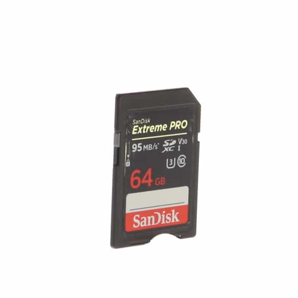 Sandisk Extreme PRO 64GB 95 MB/s Class 10 UHS 3 SDXC I Memory Card at KEH  Camera
