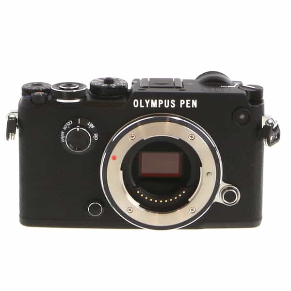Olympus PEN-F Mirrorless MFT (Micro Four Thirds) Digital Camera Body, Black  {20.3MP} with FL-LM3 Flash at KEH Camera