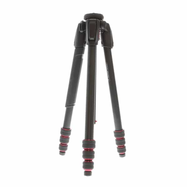 Manfrotto 190go! Aluminum Tripod Leg Set, Black/Red Trim, 4-Section,  17.7-57.5 in. (MT190GOA4TB) at KEH Camera