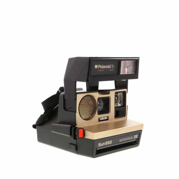Polaroid Sun660 Autofocus SE Instant Film Camera, 50 Year Edition  1937-1987, Gold (600 Instant Film) at KEH Camera