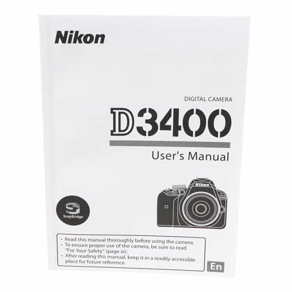 Nikon D3400 Instructions at KEH Camera