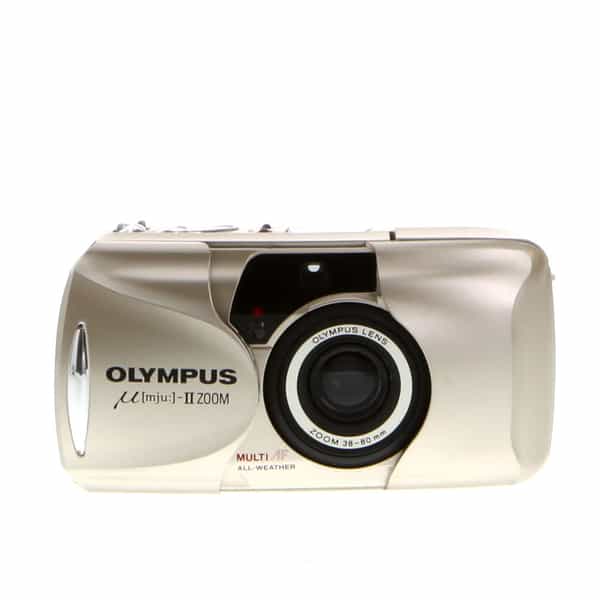 Olympus [mju:]-II ZOOM 80 All-Weather 35mm Camera, Silver with 35-80mm Lens  at KEH Camera