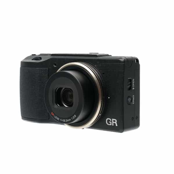 Ricoh GR II Digital Camera Premium Kit with 18.3mm f/2.8, GV-1 Viewfinder,  GW-3 Conversion Lens. Black {16.2MP} at KEH Camera