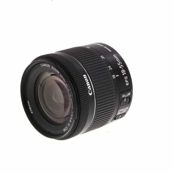 Canon EF-S 18-55mm f/4-5.6 IS STM Autofocus APS-C Lens, Black {58} at KEH  Camera