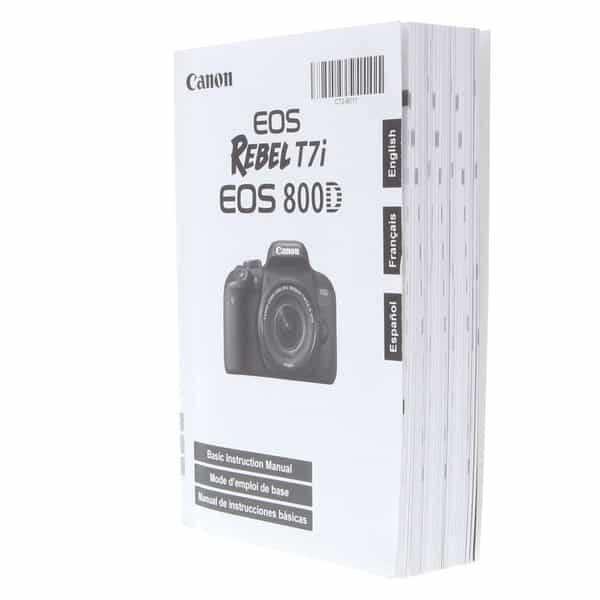 Canon EOS Rebel T7I/EOS 800D Instructions at KEH Camera