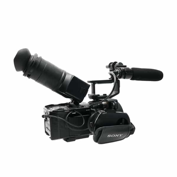 Sony Video NEX-FS700R Super 35 Digital Camcorder, Black {1080p/11.6MP} with  Grip, Top Handle, Viewfinder Tube, ECM-XM1 Shotgun Microphone at KEH Camera