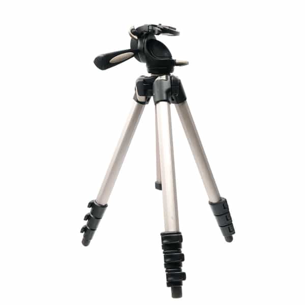 Manfrotto 394 Aluminum 4-Section Tripod with Integrated 3-Way Head,  20-56.3\" (MK394-H) at KEH Camera