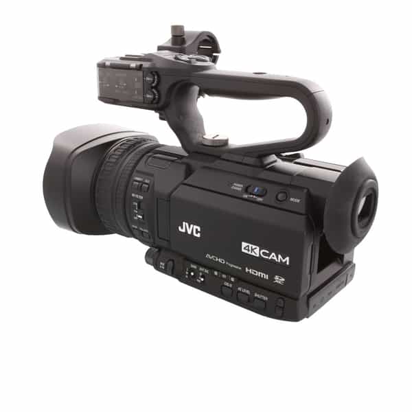 JVC GY-HM170U 4KCAM Ultra HD Video Camera with KA-HU1 Top Handle Audio  Control Unit at KEH Camera