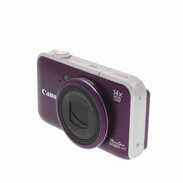 Canon Powershot SX220 HS Digital Camera, Purple {12.1MP} at KEH Camera