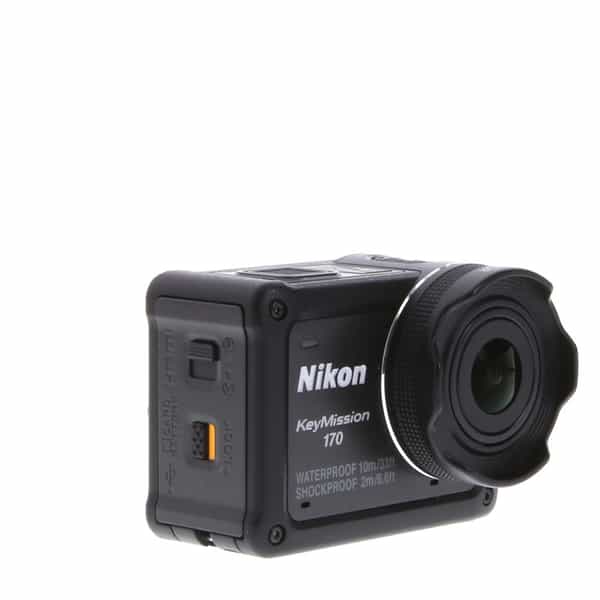 Nikon KeyMission 170 4K Action Camera with Lens Protector, Remote  {4k25/30MP} at KEH Camera