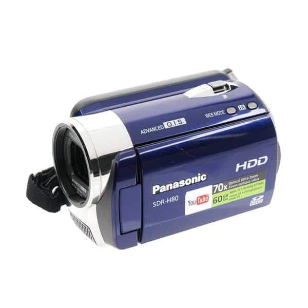 Panasonic SDR-H80 SD/HDD Camcorder, Blue {60GB/0.3MP} at KEH Camera