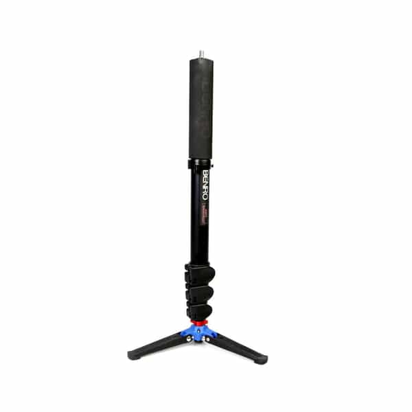 Benro A48FD Series 4 Aluminum Monopod with 3-Leg Locking Base, Black,  4-Section, 22-64.6 in. at KEH Camera