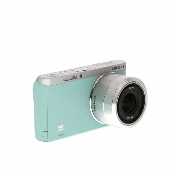 Samsung NX Mini Mirrorless Digital Camera, Mint Green {20.5MP} with 9-27mm  f/3.5-5.6 ED OIS Silver Lens, Without SEF7A Flash at KEH Camera