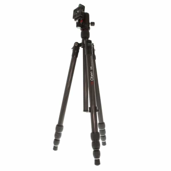 Oben CT-3431 Carbon Fiber Travel Tripod with BE-108T Ball Head  (Arca-Style), 4-Section, 9-59.5\" with Tripod Hammock at KEH Camera