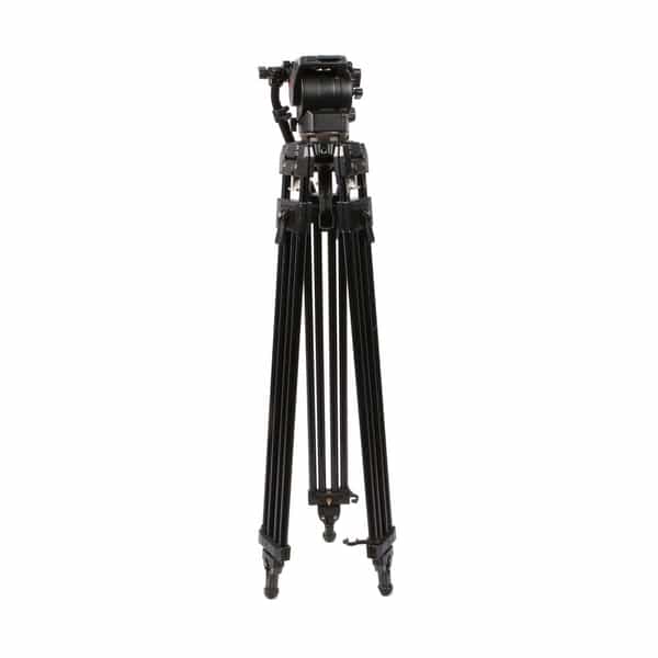 Bogen/Manfrotto 350B (3192) Pro Video Black Aluminum Tripod Legs with 100mm  Leveling Half Ball, 510 (3147) Video Fluid Head with 2 Handles, 2-Section,  45.5-67" at KEH Camera