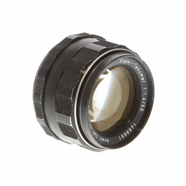 Pentax 50mm f/1.4 Super-Takumar Manual Focus Lens for M42 Screw Mount {49}  Early Version with 8 Elements, 6 Aperture Blades, IR Focus Mark Right of  f/4 at KEH Camera