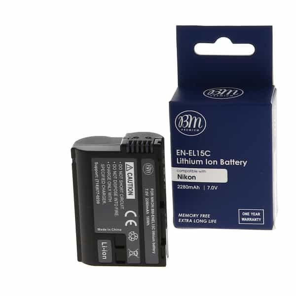 BM Premium Battery EN-EL15C for Nikon Z6 II, Z7 II, D850, D780, D500 (7.0V  2280mAh) at KEH Camera