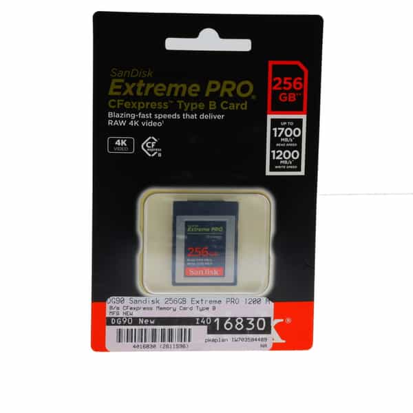 Sandisk 256GB Extreme PRO 1200 MB/s CFexpress Memory Card Type B at KEH  Camera