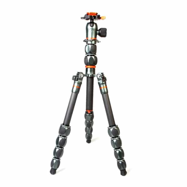 3 Legged Thing Pro LEO 2.0 Carbon Fiber Tripod with AirHed Pro Lever Ball  Head, 5-Section, Gray, 8.2-57.7 in. at KEH Camera