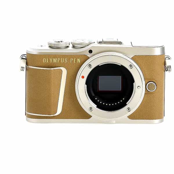 Olympus PEN E-PL9 Mirrorless MFT (Micro Four Thirds) Camera Body,  Silver/Brown Leather {16.1MP} at KEH Camera